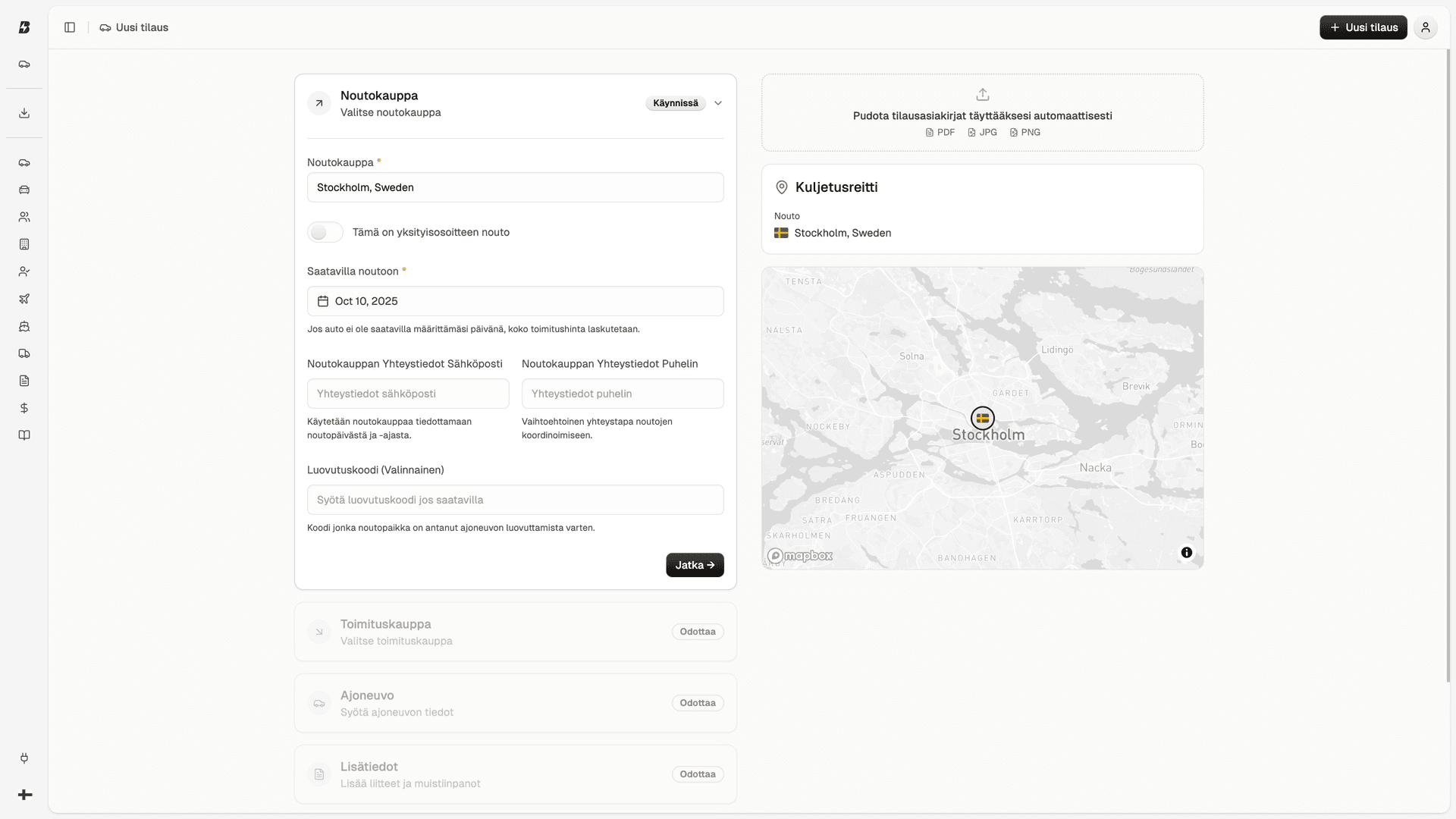 Bahn Express Order Form