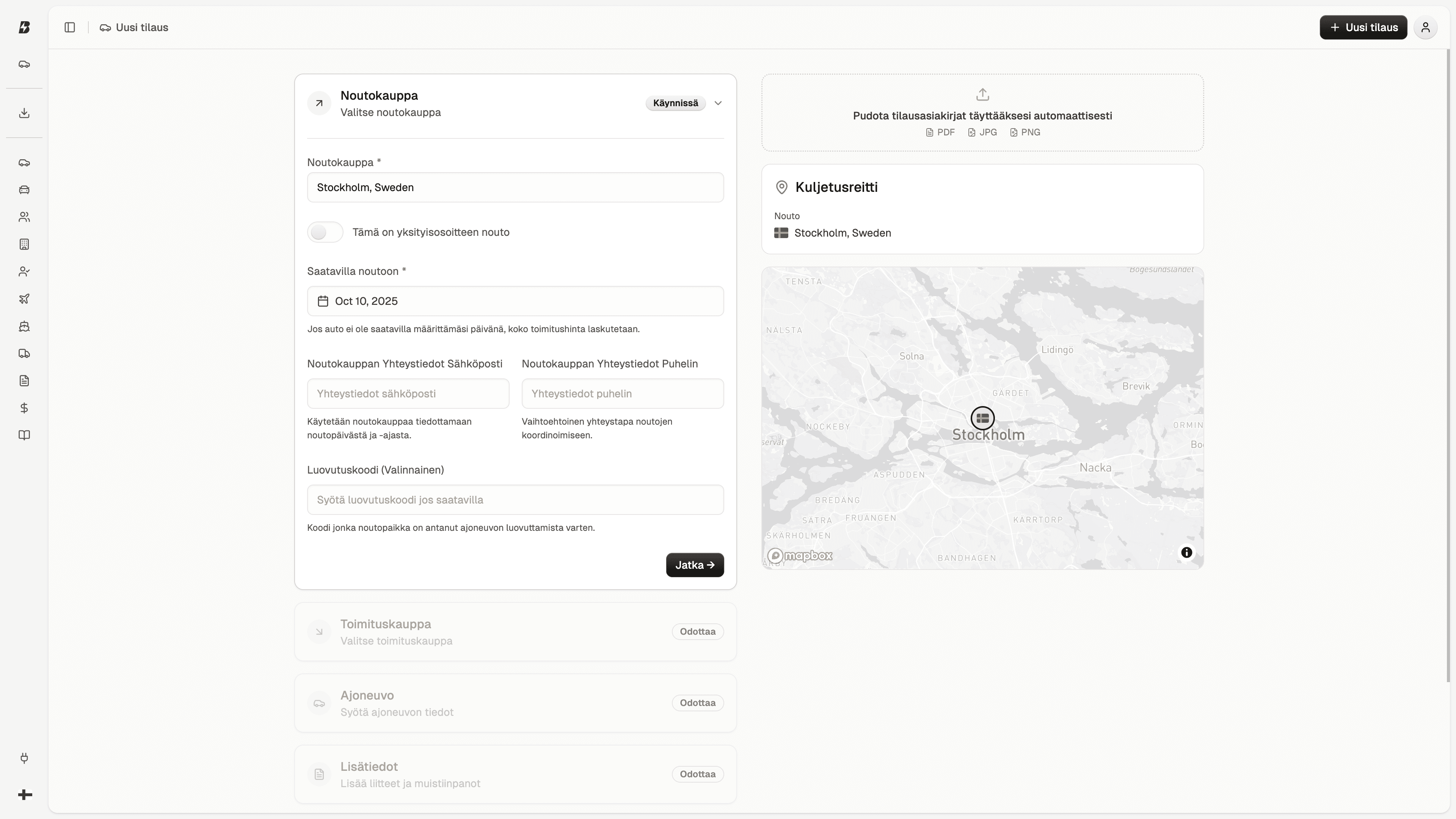 Bahn Express Order Form