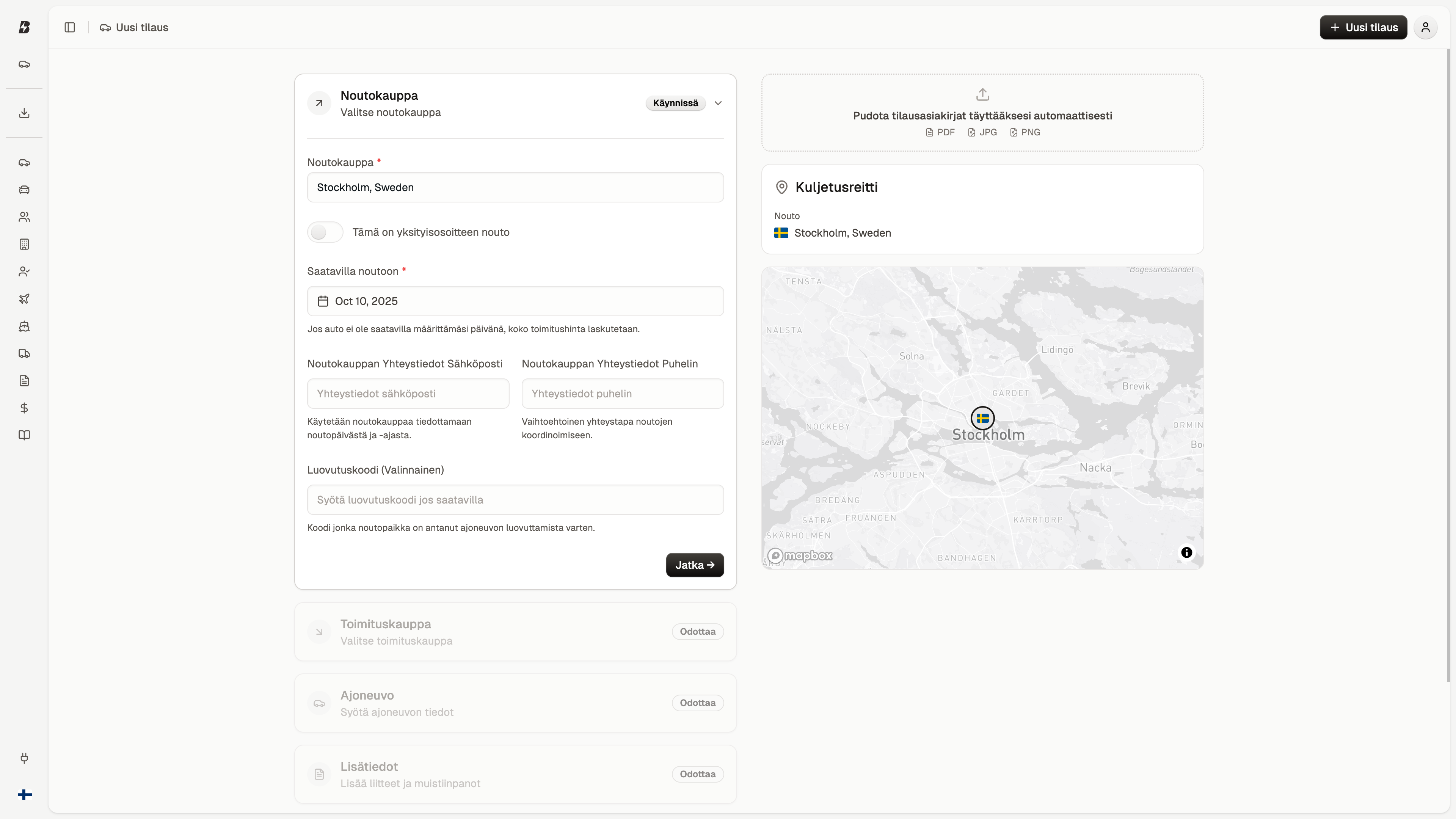 Bahn Express Order Form